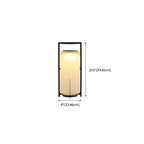 Portable Drum Solar Black Outdoor Post Lights