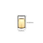 Portable Drum Solar Black Outdoor Post Lights