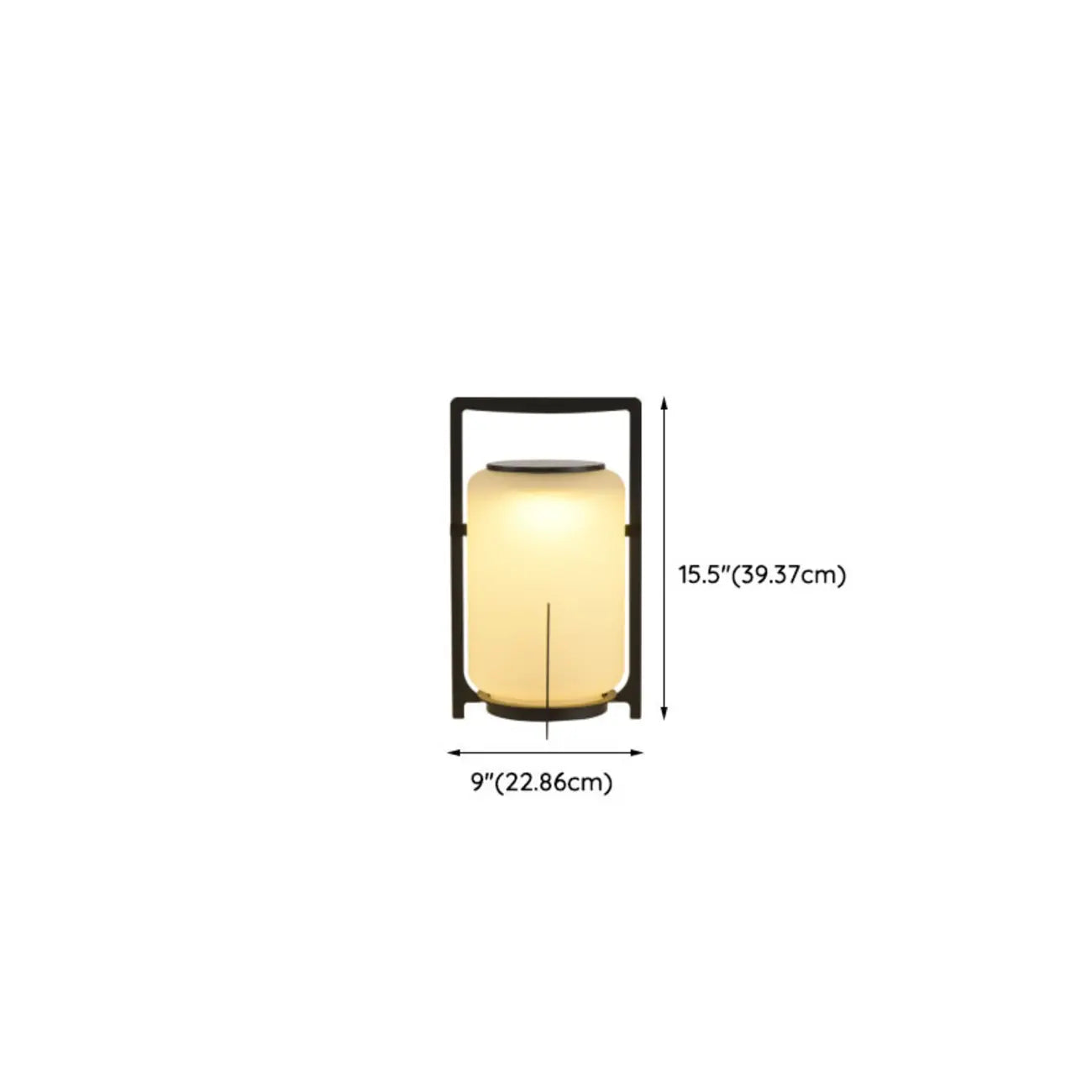 Portable Drum Solar Black Outdoor Post Lights