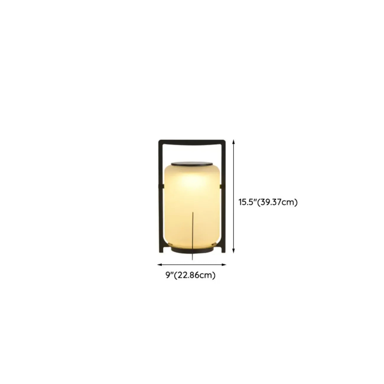 Portable Drum Solar Black Outdoor Post Lights