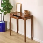 Rectangular Cherry Wood 2 Drawers Console Table