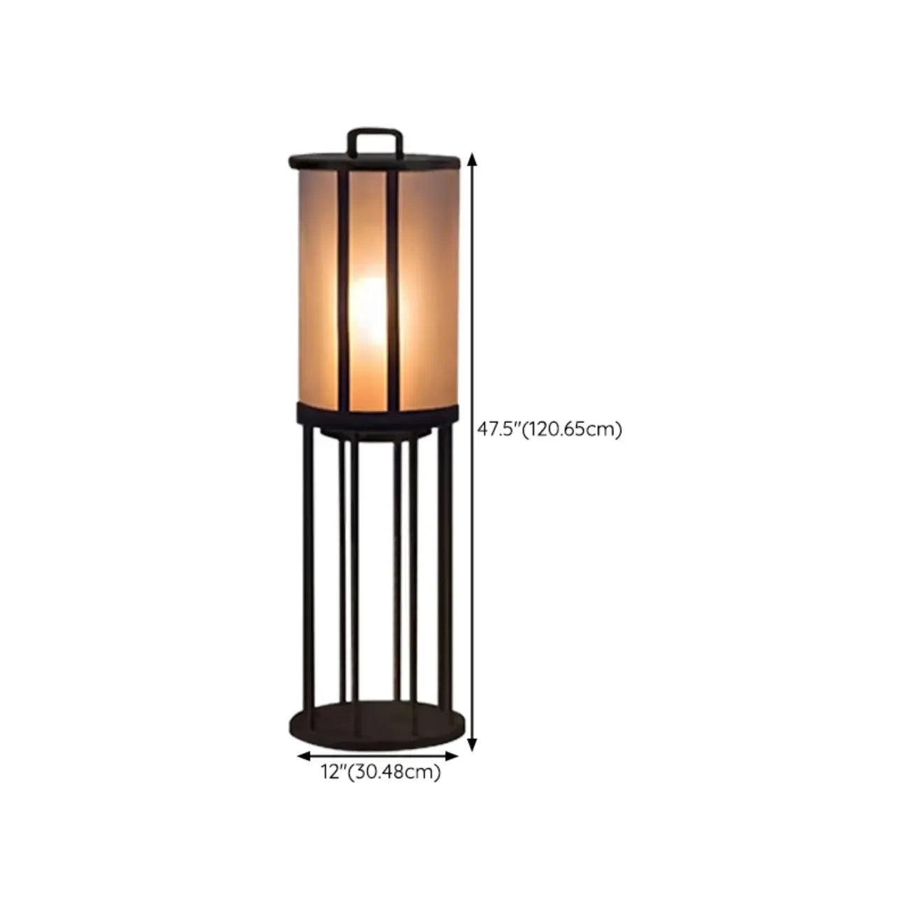 Elegant Cylinder Solar LED Outdoor Post Lights