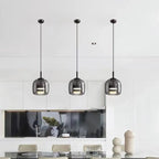 Dimmable Geometric Metal Glass LED Pendant Light