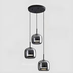 Dimmable Geometric Metal Glass LED Pendant Light