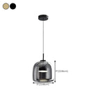 Dimmable Geometric Metal Glass LED Pendant Light