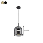 Dimmable Geometric Metal Glass LED Pendant Light