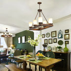 6-Light Industrial Metal Kitchen Island Pendant Lighting