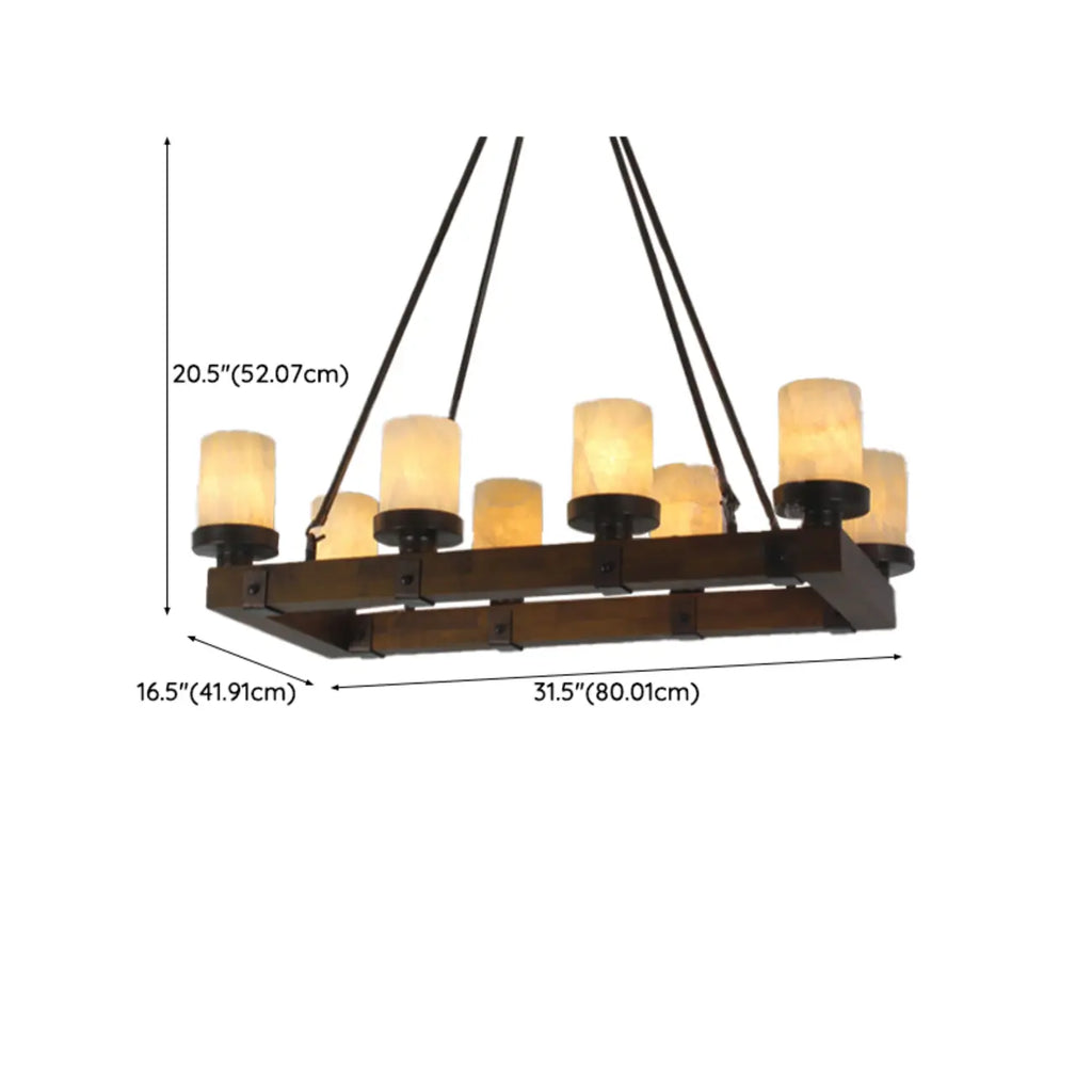 6-Light Industrial Metal Kitchen Island Pendant Lighting