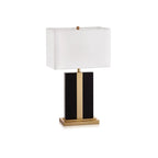 Plug-In Modern Beige and Gold Table Lamp for Bedroom