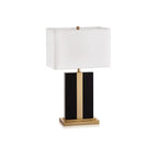 Plug-In Modern Beige and Gold Table Lamp for Bedroom
