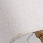 Plug-In Modern Beige and Gold Table Lamp for Bedroom