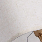 Plug-In Modern Beige and Gold Table Lamp for Bedroom