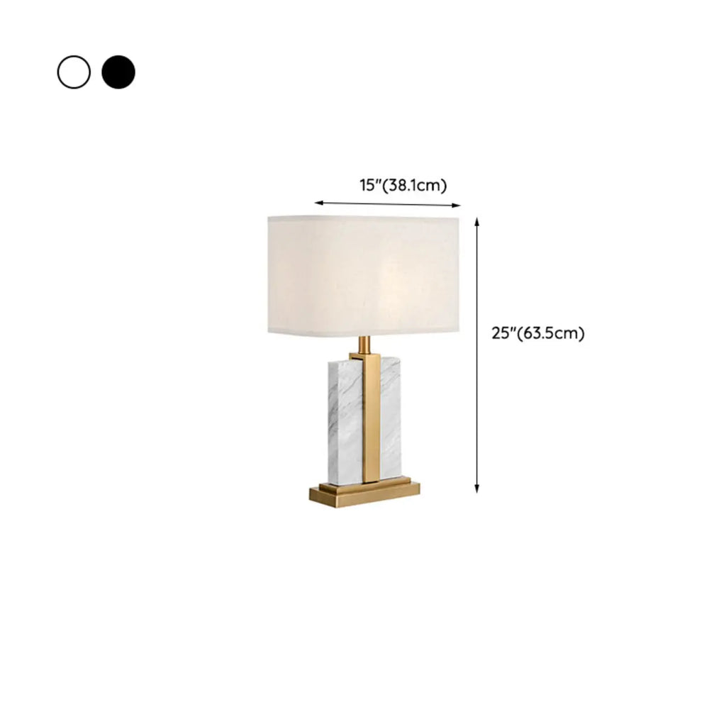Plug-In Modern Beige and Gold Table Lamp for Bedroom