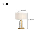 Plug-In Modern Beige and Gold Table Lamp for Bedroom