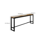 Retro Brown Wooden Industrial Bar Tables