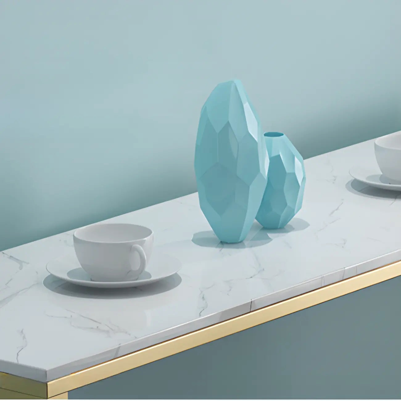Glam White Marble Top Bar Tables