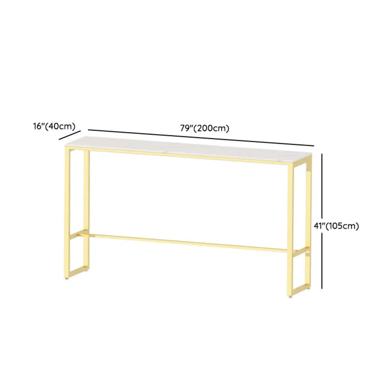 Glam White Marble Top Bar Tables