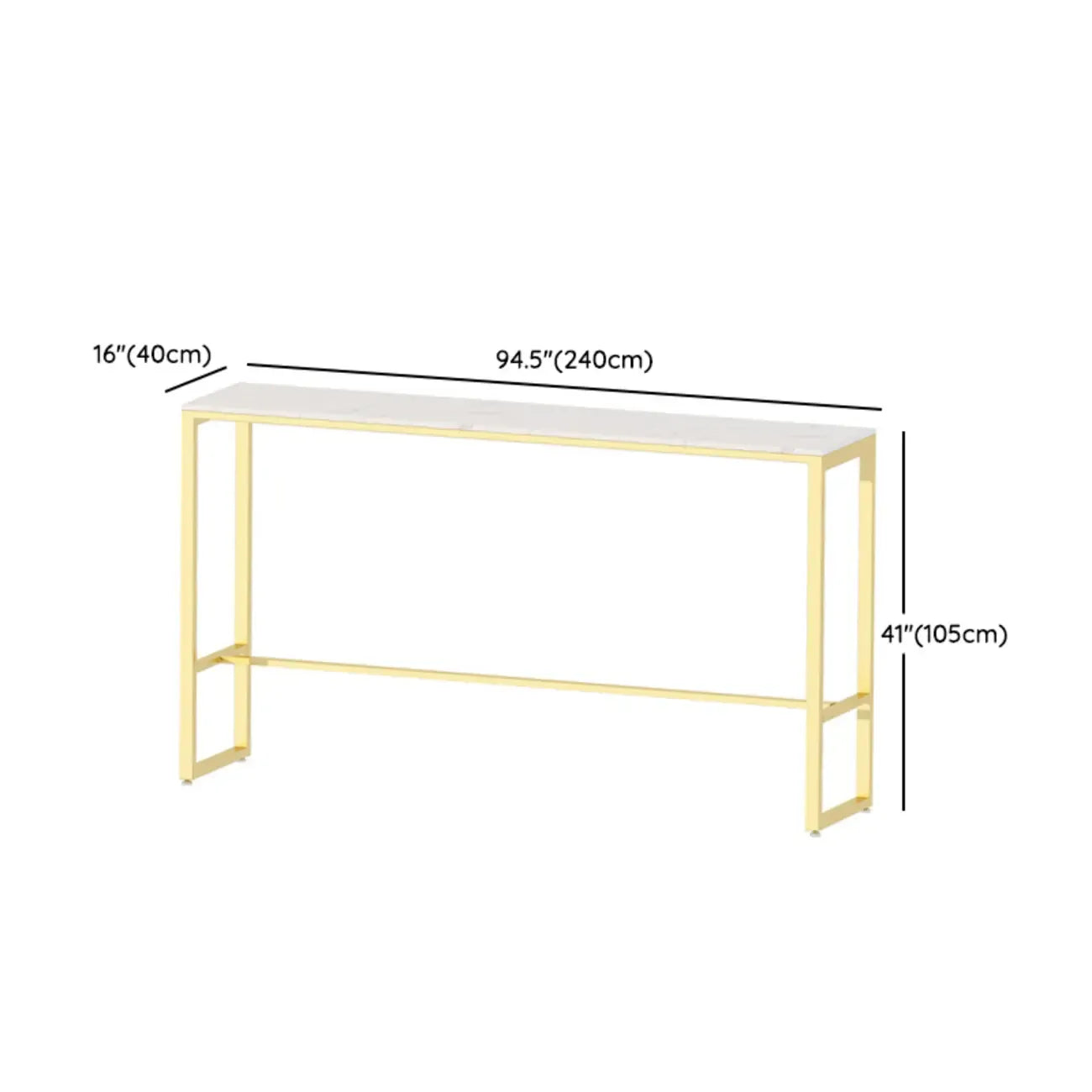 Glam White Marble Top Bar Tables