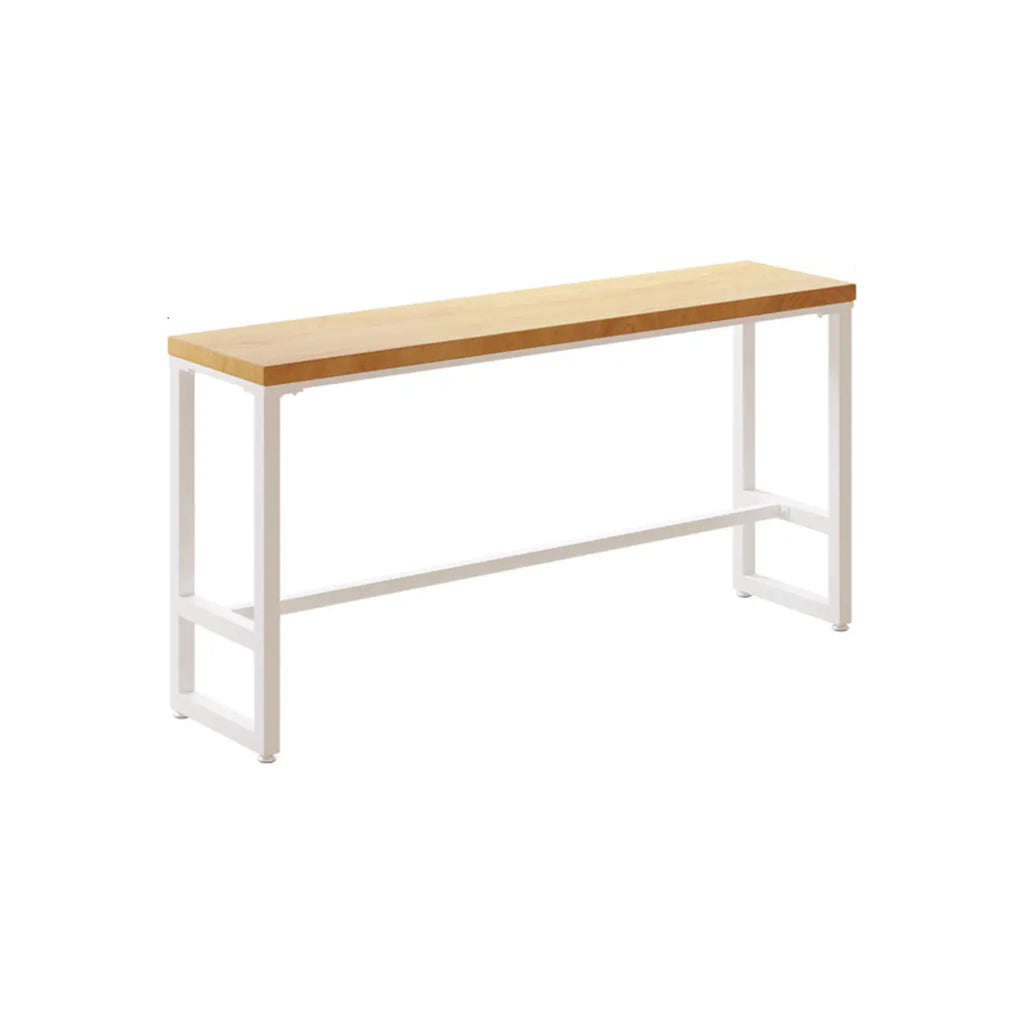 Nordic Log Wood Bar Height Table Trestle Base for Living Room