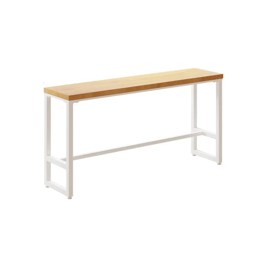 Nordic Log Wood Bar Height Table Trestle Base for Living Room