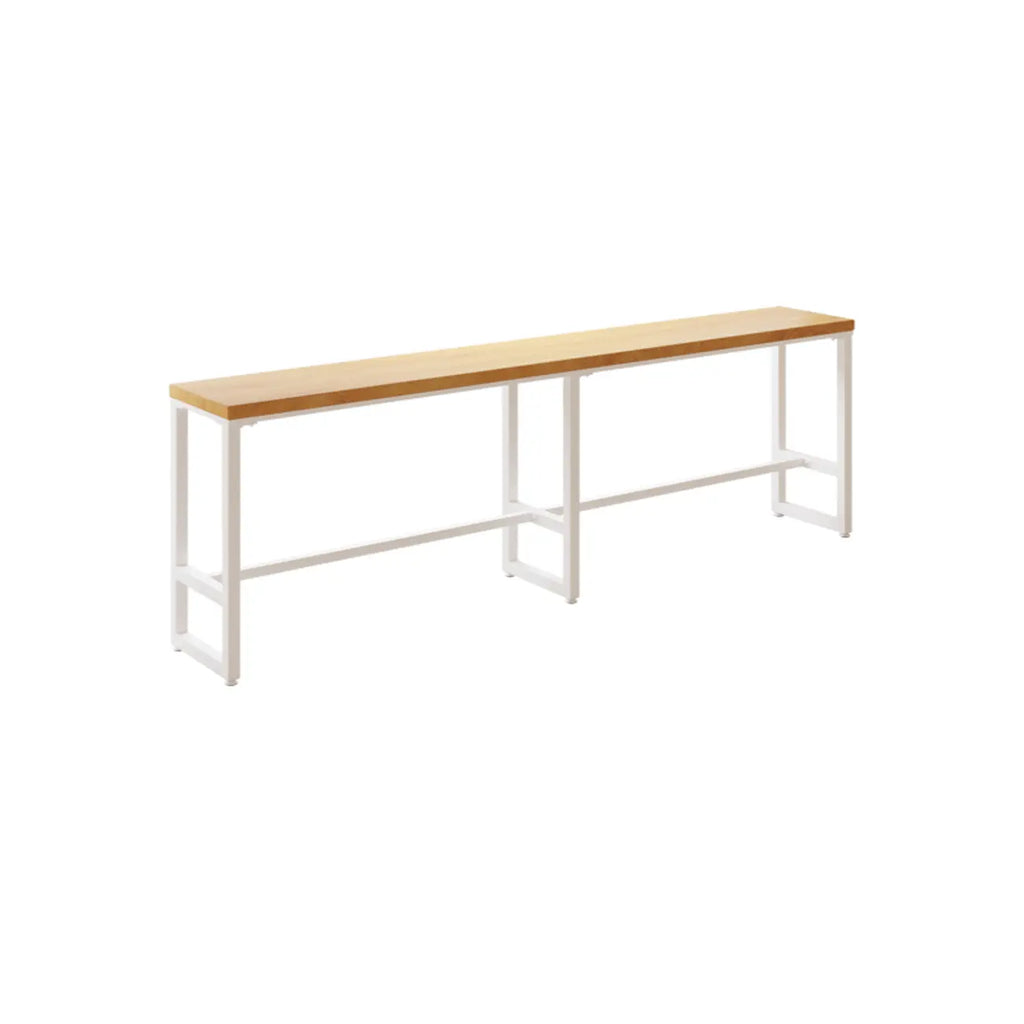 Nordic Log Wood Bar Height Table Trestle Base for Living Room