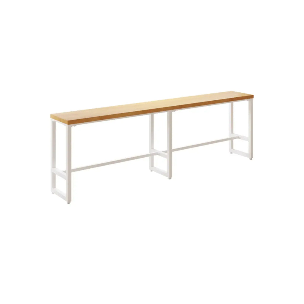 Nordic Log Wood Bar Height Table Trestle Base for Living Room