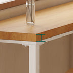 Nordic Log Wood Bar Height Table Trestle Base for Living Room