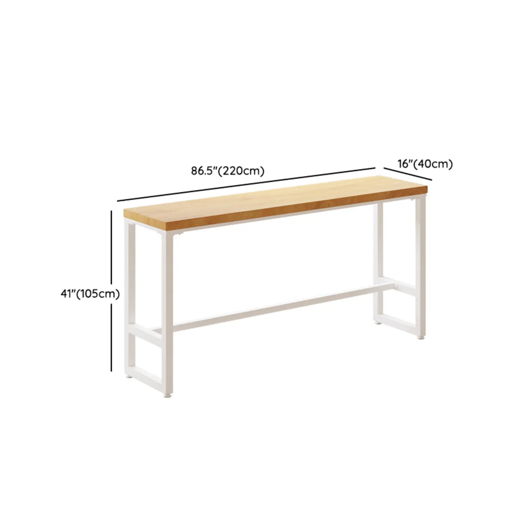 Nordic Log Wood Bar Height Table Trestle Base for Living Room