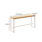 Nordic Log Wood Bar Height Table Trestle Base for Living Room