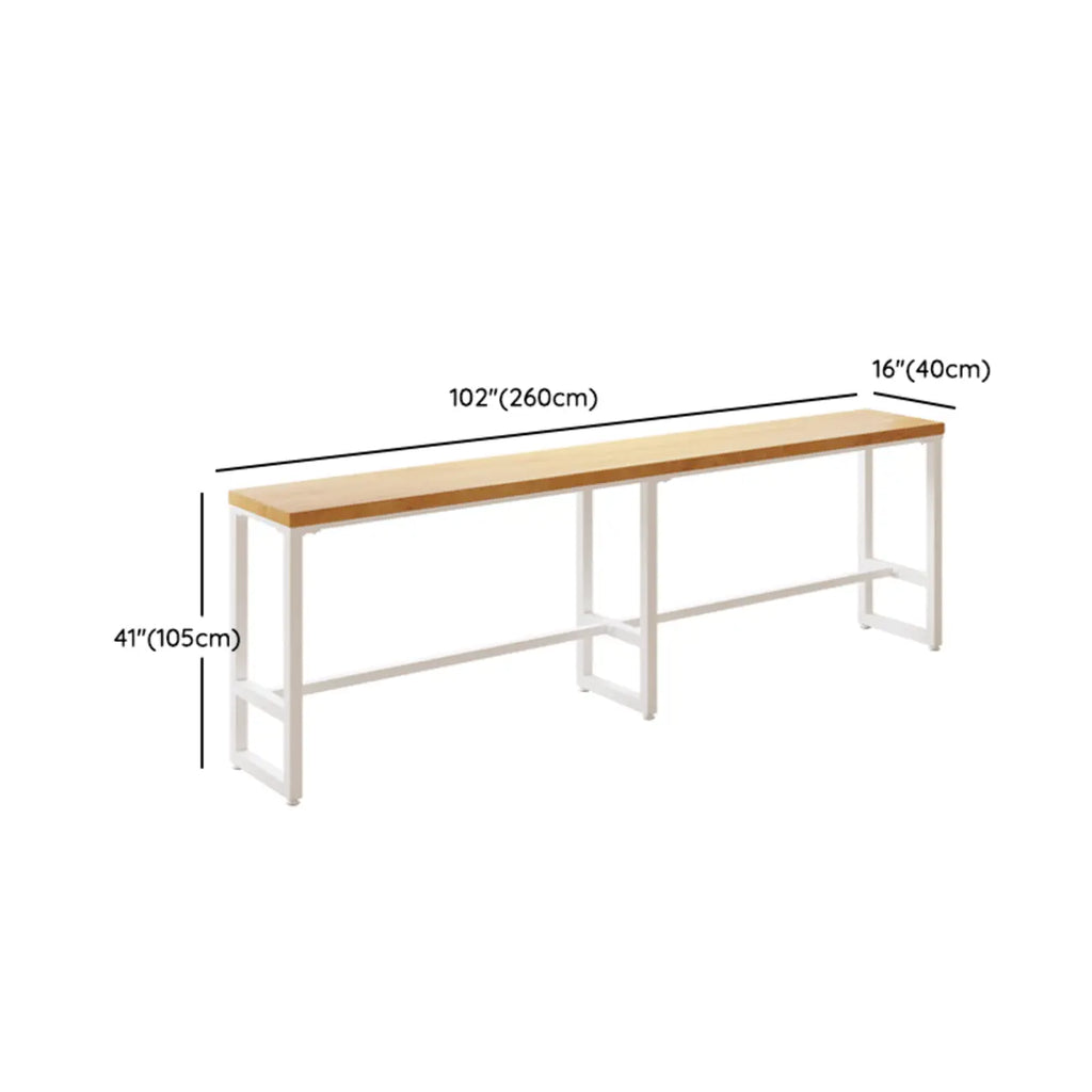 Nordic Log Wood Bar Height Table Trestle Base for Living Room
