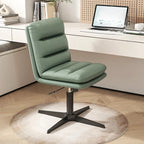 Casual Beige Leather Adjustable Office Chair