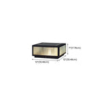 Black Solar Square Metal Outdoor Post Lights