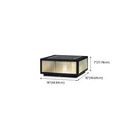 Black Solar Square Metal Outdoor Post Lights