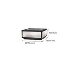Black Solar Square Metal Outdoor Post Lights