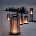 Vertical Strip Cylinder Portable Solar Outdoor Post Lights