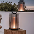 Vertical Strip Cylinder Portable Solar Outdoor Post Lights