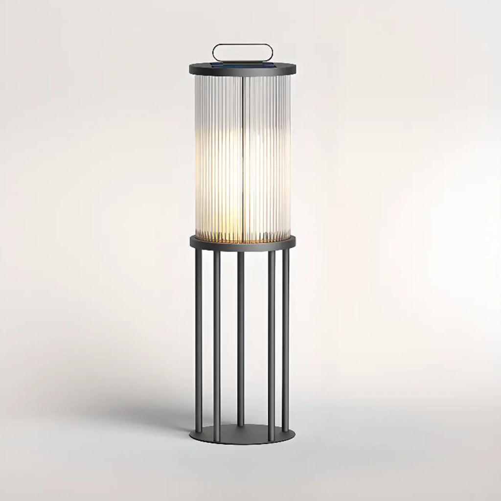 Vertical Strip Cylinder Portable Solar Outdoor Post Lights