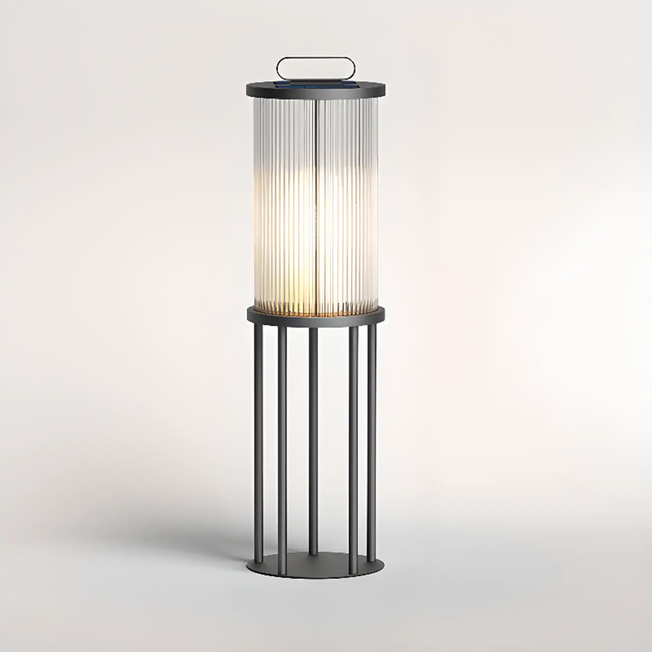 Vertical Strip Cylinder Portable Solar Outdoor Post Lights