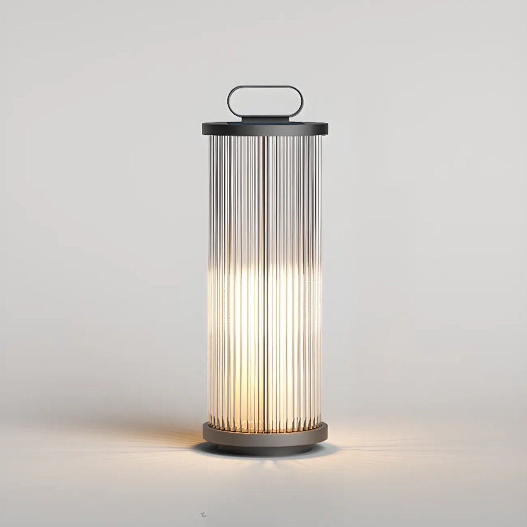 Vertical Strip Cylinder Portable Solar Outdoor Post Lights
