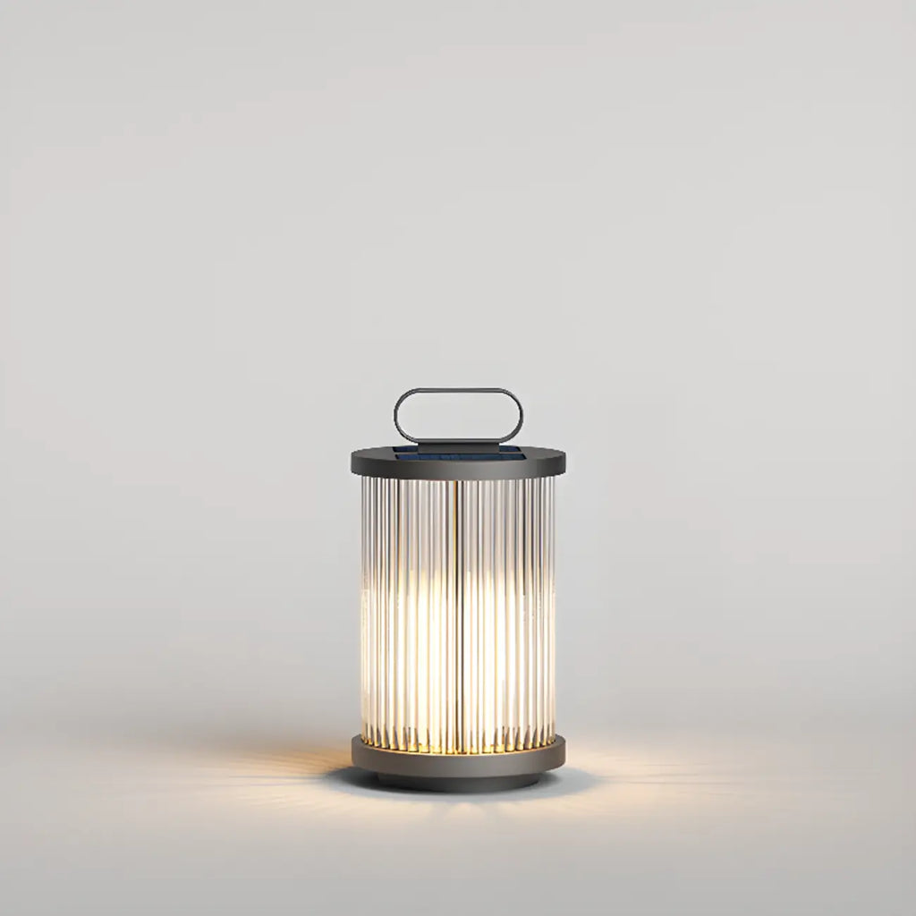 Vertical Strip Cylinder Portable Solar Outdoor Post Lights