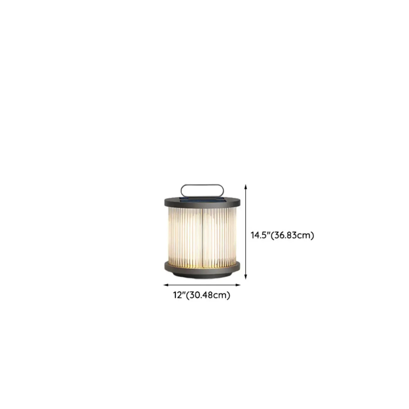 Vertical Strip Cylinder Portable Solar Outdoor Post Lights