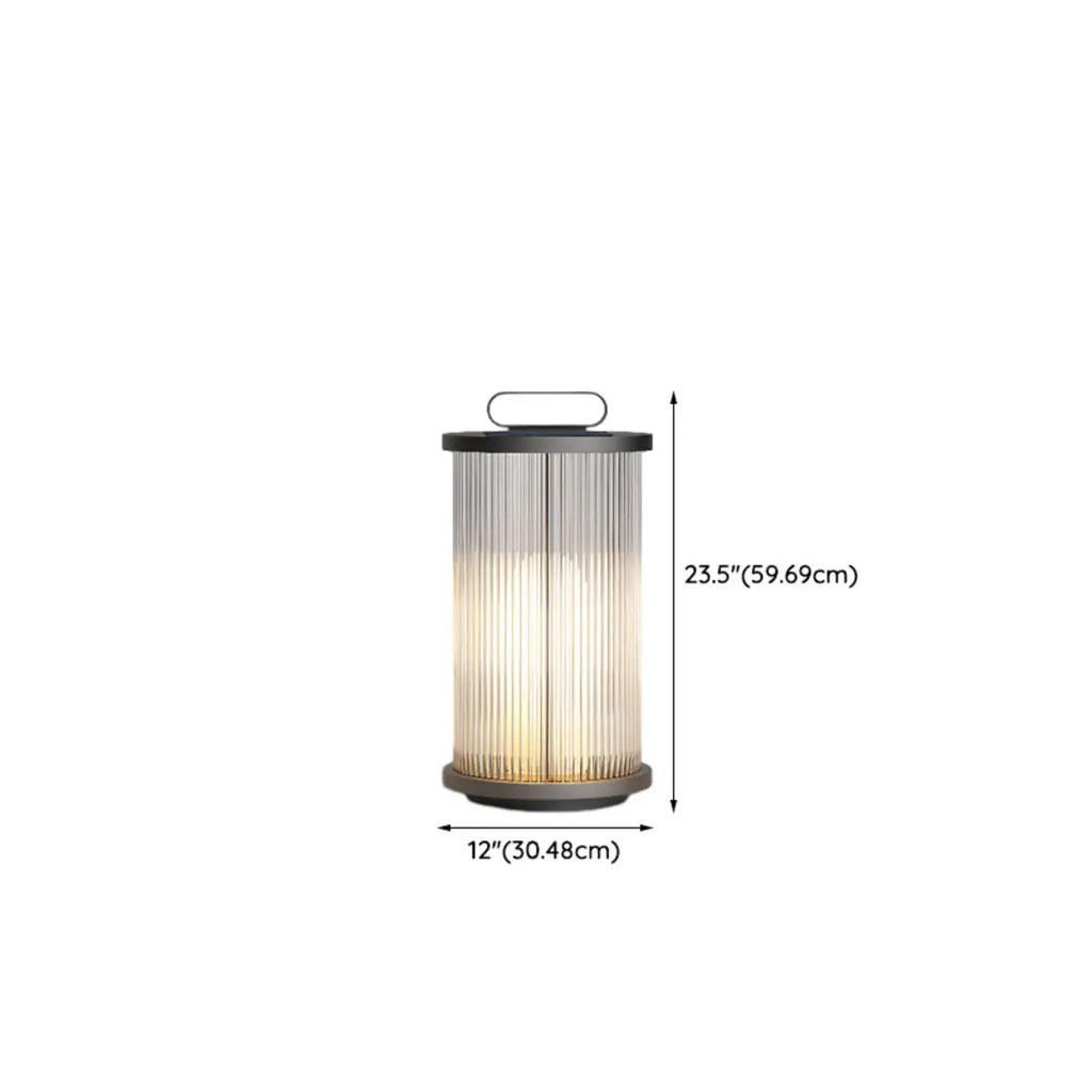 Vertical Strip Cylinder Portable Solar Outdoor Post Lights