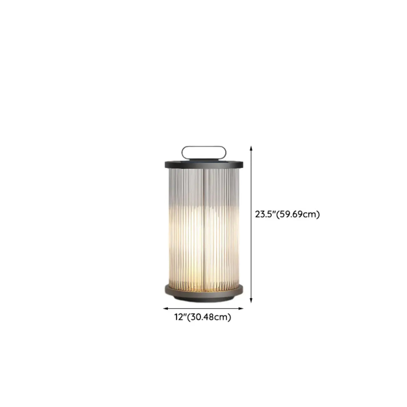 Vertical Strip Cylinder Portable Solar Outdoor Post Lights