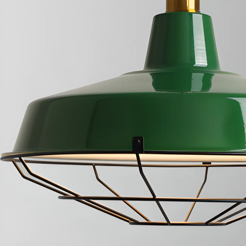 Adjustable Industrial Olive Green Iron Dining Pendant Light