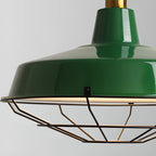 Adjustable Industrial Olive Green Iron Dining Pendant Light