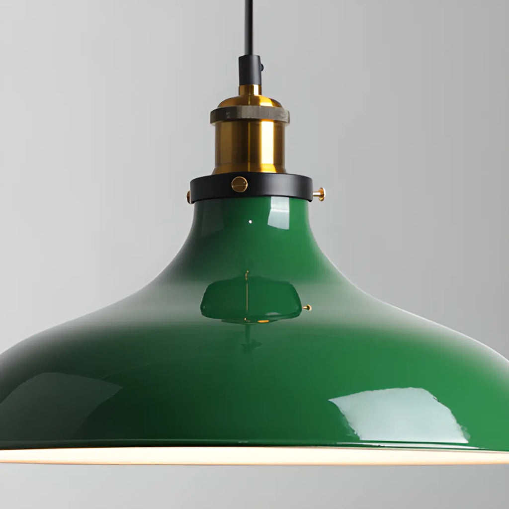 Adjustable Industrial Olive Green Iron Dining Pendant Light