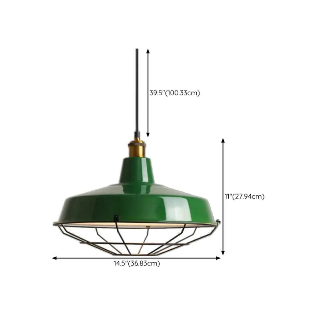 Adjustable Industrial Olive Green Iron Dining Pendant Light