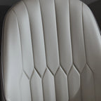 Glam Faux Leather Curved Back Armrest Dining Chair