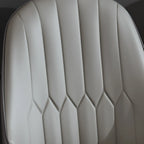 Glam Faux Leather Curved Back Armrest Dining Chair