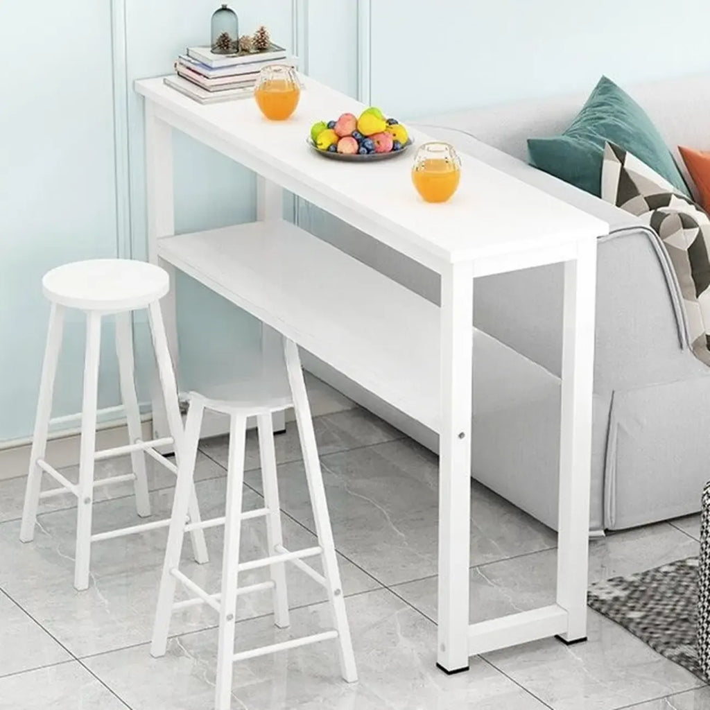 Modern Steel Wood Bar Tables with Shelf